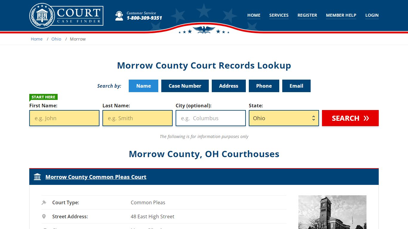 Morrow County Court Records | OH Case Lookup